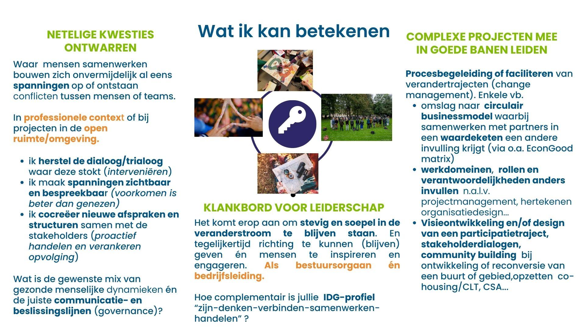 Wat ik kan betekenen 1. Netelige kwesties ontwarren
2. klankbord voor leiderschap
3. Complexe projecten mee in goede banen leiden